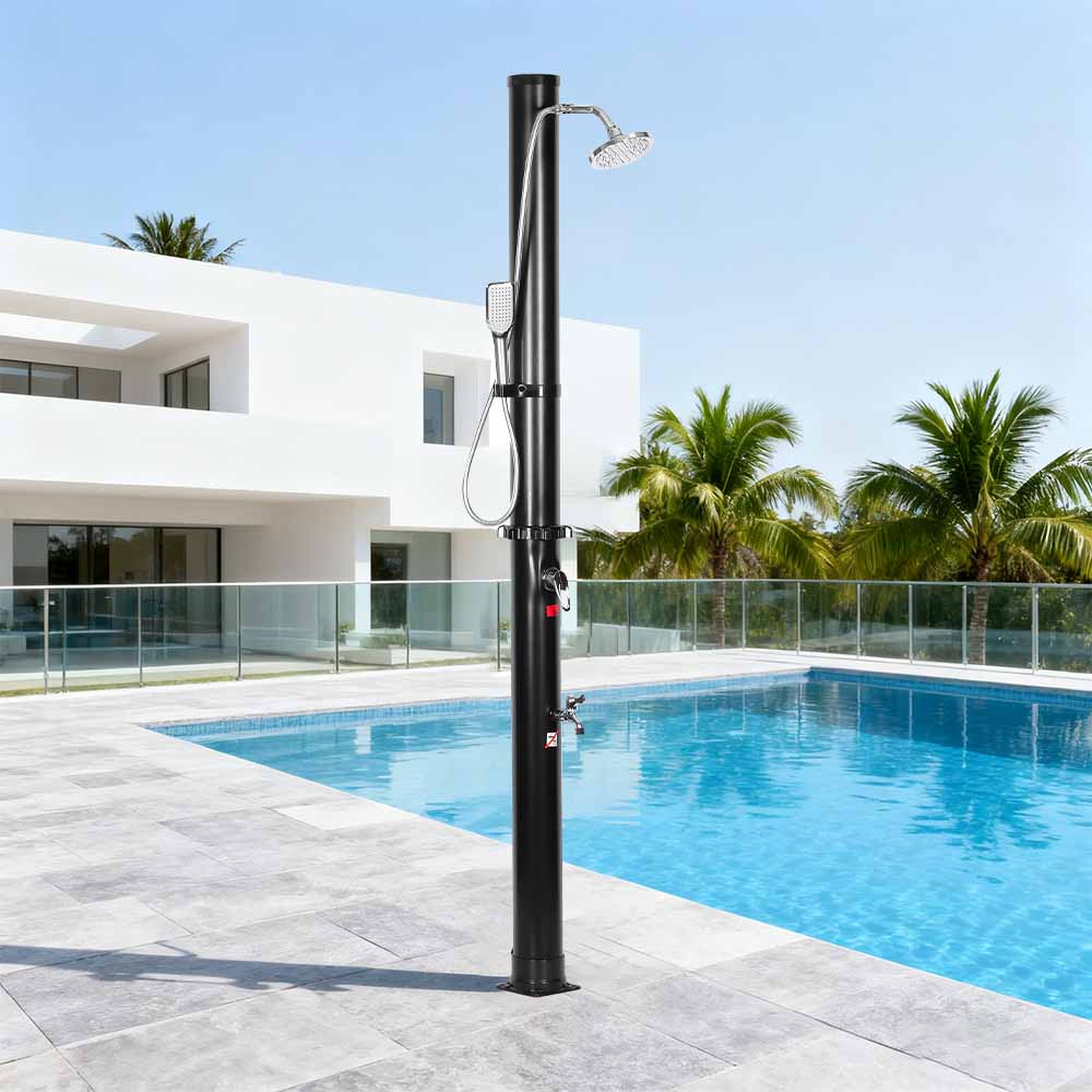 LY18L05-HB 18L สองส่วน ABS Chrome หัวฝักบัวฝักบัวพลังงานแสงอาทิตย์ฝักบัวสวนกลางแจ้ง